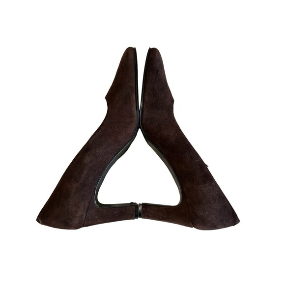 Evan Picone Spain Brown Suede Leather Pumps Heels Slip On Shoes Women’s … - Picture 8 of 15